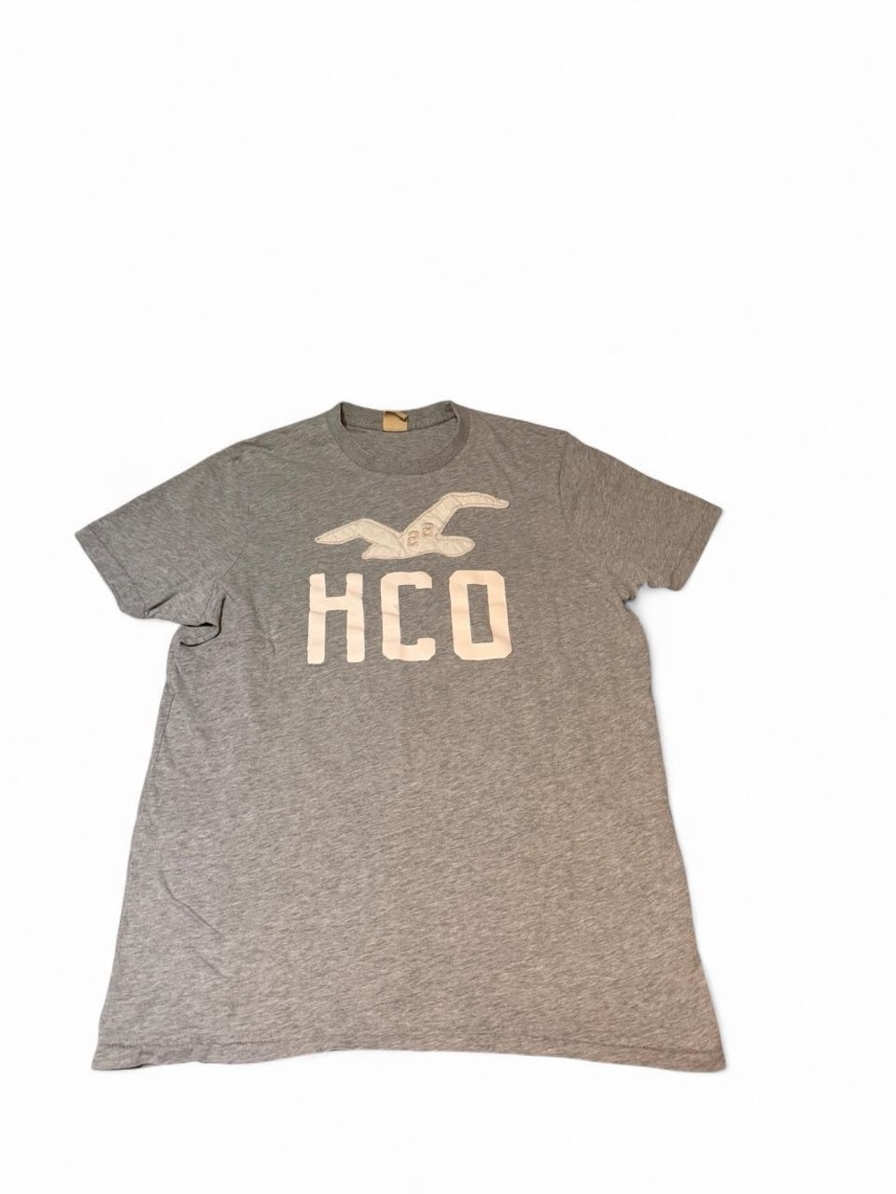 Hollister Heather Gray HCO Logo Short Sleeve Tee